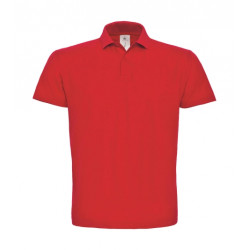 Polo de travail manches courtes 100% coton rouge