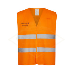 Gilet fluo orange Sécurité Privée