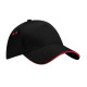 Casquette noir et rouge
