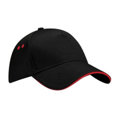 Casquette noir et rouge