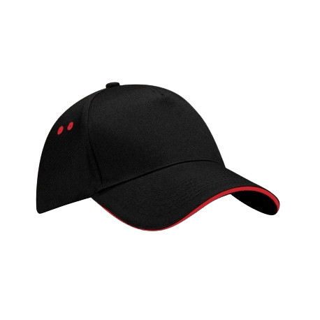 Casquette noir et rouge