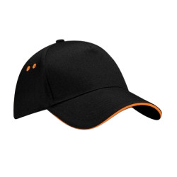 Casquette noir et orange