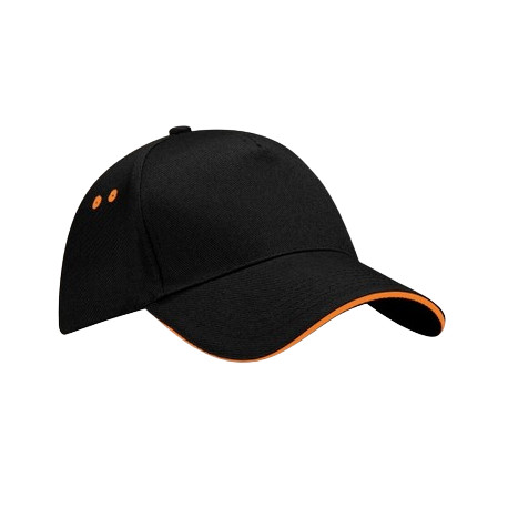 Casquette noir et orange