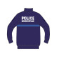 Sweat-shirt marine col montant zip Police Municipale