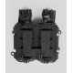 Double porte chargeur 9mm tactique molle noir