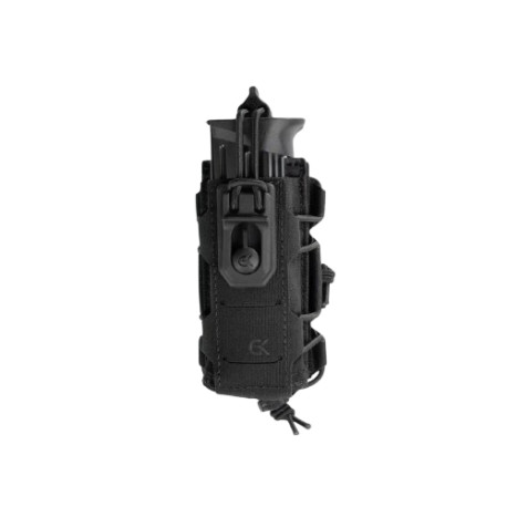 Double porte chargeur 9mm superposé tactique molle noir