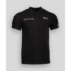 Polo manches courtes Sécurité Privée noir